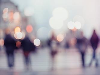 Blurred crowd of people